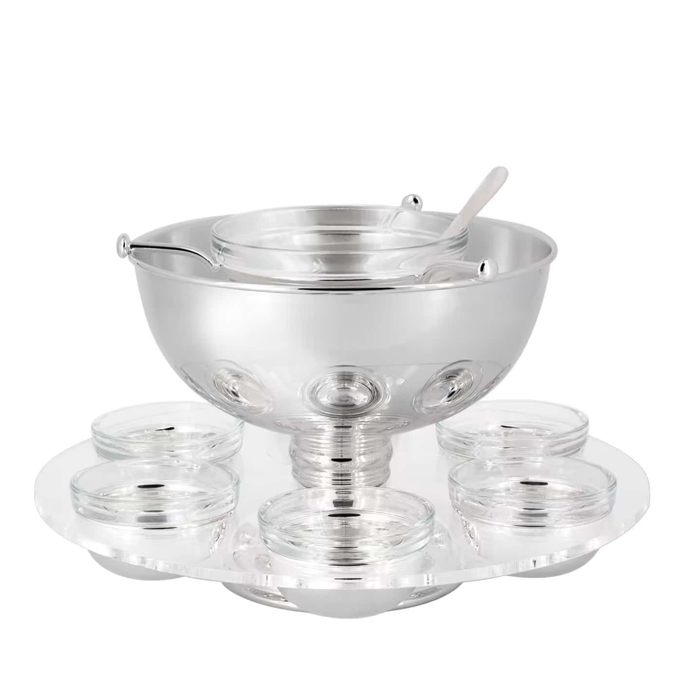 Silver-Plated Brass Caviar Set Serveware Greggio